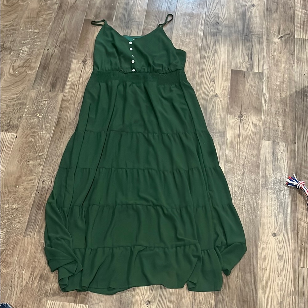 Chic Forest Green Maxi Dress